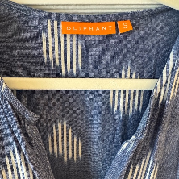 OLIPHANT Chatham Blue V-Neck Maxi Dress - Picture 6 of 7